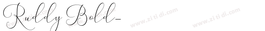 Ruddy Bold字体转换
